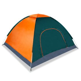 4 Persons Camping Waterproof Tent Pop Up Tent Instant Setup Tent w/2 Mosquito Net Doors Carrying Bag Folding 4 Seasons