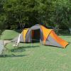 Camping Tent 6 Persons Gray and Orange