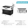 58 Quarts Car Refrigerator Portable RV Freezer Dual Zone with Wheel